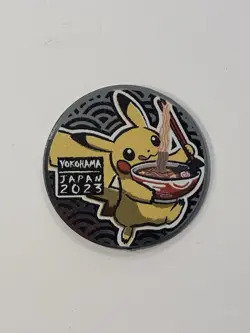 2023 Pokemon World Championship Yokohama Japan Pikachu Ramen Coin F - Image 1