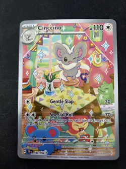 Pokemon TCG Cinccino 183/162 SV05: Temporal Forces Holo 110HP Illustration Rare - Image 1