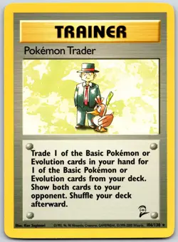 POKEMON BASE SET 2 POKEMON TRADER 106/130 RARE NM - Image 1