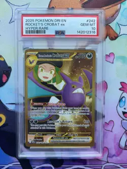 Pokemon TCG Team Rockets Crobat EX 242/182 Destined Rivals - PSA 10 - Image 1