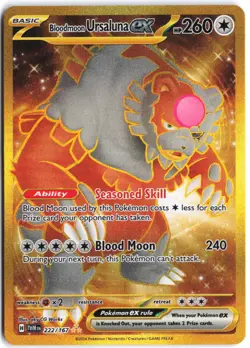 Bloodmoon Ursaluna ex 222/167 Hyper Rare Twilight Masquerade Pokemon NM - Image 1