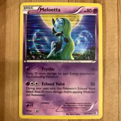 Pokemon Single Boundaries Crossed Meloetta Holo Rare 77/149 VLP Condition - Image 1