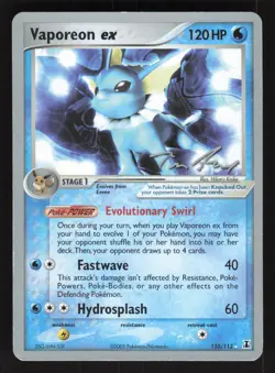 Vaporeon ex 110/113 Pokemon World Championship Decks Tom Roos MP - Image 1
