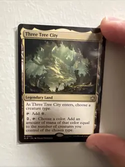 R 0260 Three Tree City Legendary Land Bloomburrow MTG Card Near Mint Rare - Image 1