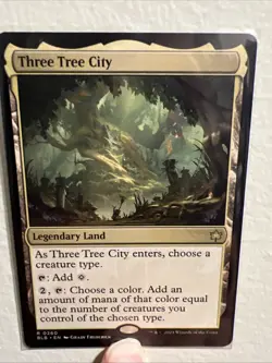 R 0260 Three Tree City Legendary Land Bloomburrow MTG Card Near Mint Rare - Image 2