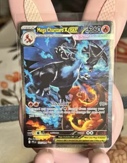 2025 POKEMON PHANTASMAL FLAMES #125/094 MEGA CHARIZARD X EX SIR 125/094 - Image 1