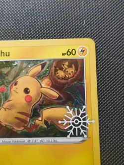 Pikachu SWSH153 Holiday Calendar Snowflake Stamped Promo Pokemon TCG - Image 3