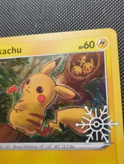 Pikachu SWSH153 Holiday Calendar Snowflake Stamped Promo Pokemon TCG - Image 4
