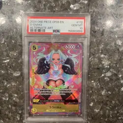 2024 One Piece OP08 EN S-Snake Alternate Art PSA 10 GEM Freshly Slabbed!!! - Image 1