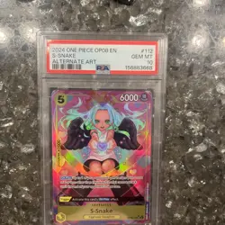 2024 One Piece OP08 EN S-Snake Alternate Art PSA 10 GEM Freshly Slabbed!!! - Image 2