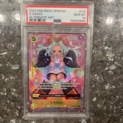 2024 One Piece OP08 EN S-Snake Alternate Art PSA 10 GEM Freshly Slabbed!!! - Image 3