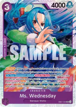 One Piece TCG | Ms. Wednesday | EB01-034 | Extra Booster: Memorial Collection... - Image 1