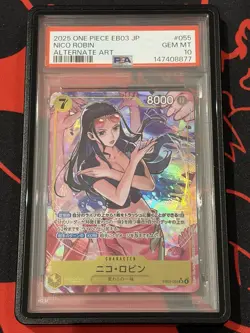 2026 ONE PIECE EB03 HEROINES EDITION JP NICO ROBIN PSA 10 - Image 2