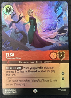Elsa Concerned Sister 215/204 Epic Holo Winterspell Disney Lorcana NM Frozen - Image 1