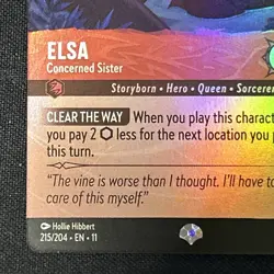 Elsa Concerned Sister 215/204 Epic Holo Winterspell Disney Lorcana NM Frozen - Image 5
