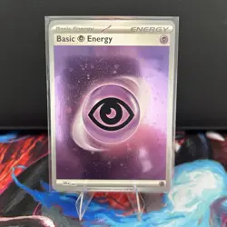 HD Psychic Energy Cosmos Holo with Mew Tail Swirl SVE MEW 005 151 Pokemon Card - Image 1