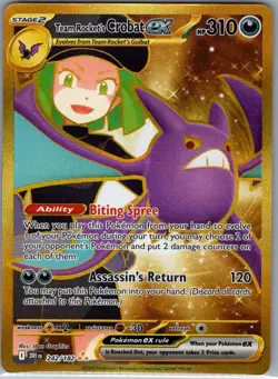 Team Rocket's Crobat ex 242/182 SV10: Destined Rivals - Pokemon Card - NM - Image 1