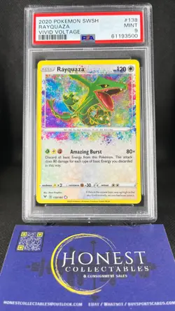Rayquaza 138/185 Grade PSA 9 - Vivid Voltage Pokemon Trading Card - Image 1