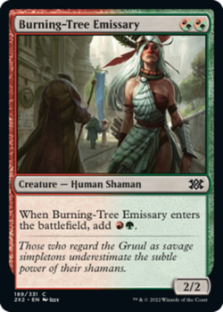 x4 Burning-Tree Emissary C MTG Double Masters 2022 M/NM, English - Image 1
