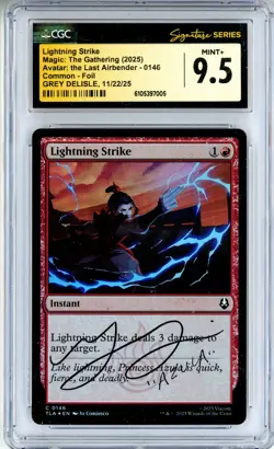 CGC MINT+ 9.5 Authentic Grey Delisle Lightning Strike Avatar: The Last Airbender - Image 1