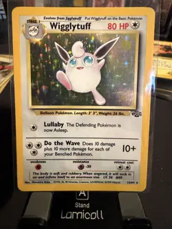 Pokemon TCG Wigglytuff Jungle Set 16/64 Holo Rare 1999 Card - Image 1