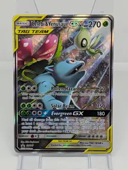 Pokemon TCG Celebi & Venusaur GX TAG TEAM Promo Holo Sun & Moon SM167 - Image 1