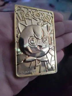 1999 Burger King Nintendo Pokemon 23K Gold Plated Trading Card Jigglypuff - Image 1