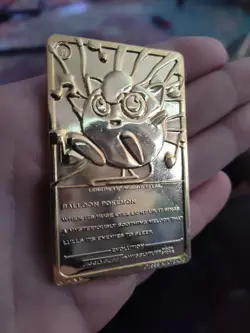 1999 Burger King Nintendo Pokemon 23K Gold Plated Trading Card Jigglypuff - Image 2