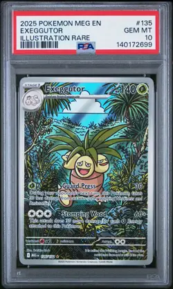 2025 Pokemon MEG EN Exeggutor Illustration Rare #135 PSA 10 Gem Mint - Image 1