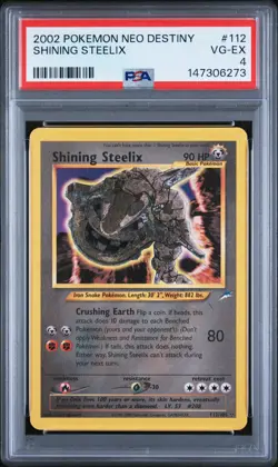 2002 POKEMON NEO DESTINY #112 SHINING STEELIX PSA 4 - Image 1