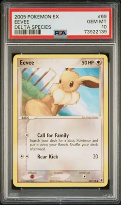 2005 Pokemon EX Eevee Delta Species PSA 10 Low Pop Pokemon Card - Image 1