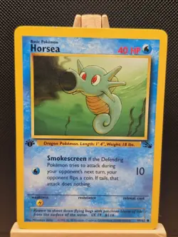 Pokemon 1999 WOTC 1st Edition Fossil Horsea 49/62 - Excellent - Image 1
