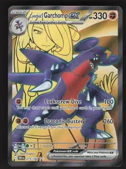 Cynthia's Garchomp ex 215/182 Pokemon TCG Destined Rivals NM - Image 1
