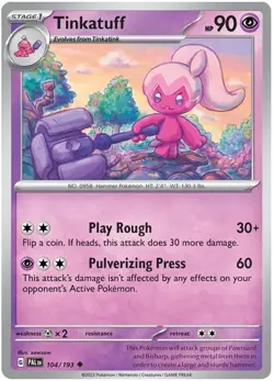 Tinkatuff 104/193 Paldea Evolved Uncommon Pokemon - Image 1