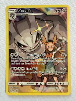 Pokemon Steelix Secret Rare Holo Cosmic Eclipse 247/236 - Image 1