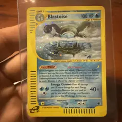 Nintendo Pokemon TCG Blastoise Expedition Base Set Holo Rare 4/165 2002 Eng 100 - Image 1