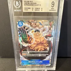 One Piece Carrying on His Will Monkey.D.Luffy OP11-058 ATK 7000 COST 5 Beckett 9 - Image 1