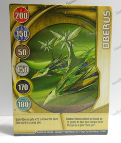 Bakugan Card - Oberus - Gold Gate Card - BA304 - 13/48d - 2008 - Image 1