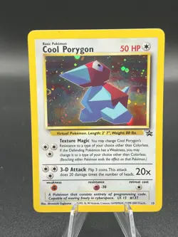 Cool Porygon 15/53 WOTC Promo Holo Pokemon Card Black Star Promo NM ZU1 - Image 1