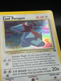 Cool Porygon 15/53 WOTC Promo Holo Pokemon Card Black Star Promo NM ZU1 - Image 3