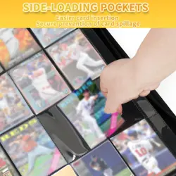 Premium 1000+ Pockets Trading Card Binder, 16-Pocket Ringless Side-Loading Al... - Image 3