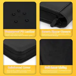 Premium 1000+ Pockets Trading Card Binder, 16-Pocket Ringless Side-Loading Al... - Image 5