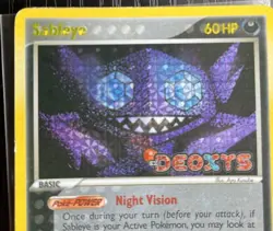 Sableye 23/107 2005 EX Deoxys Pokemon TCG Reverse Holo Stamped - Image 2
