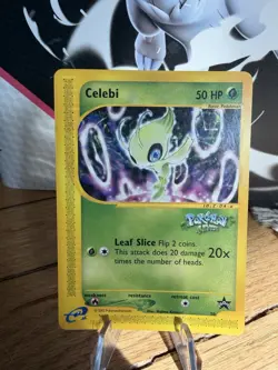 VINTAGE 2002 WOTC CELEBI 50 POKEMON 4 EVER MOVIE BLACK STAR PROMO M-NM - Image 1