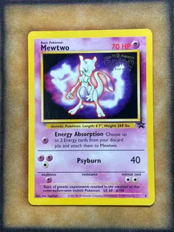 Pokemon Mewtwo #3 Black Star Promo Pokemon the First Movie Regular Rare LP - Image 1
