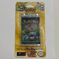 Pokemon 1999 Sealed Base Set Unlimited Booster Blister Pack WOTC - Image 1