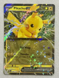 Pokemon TCG Pikachu ex 028/131 Holo Prismatic Evolutions - Image 1