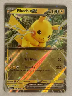 Pokemon TCG Pikachu ex 028/131 Holo Prismatic Evolutions - Image 2