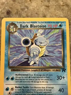 Dark Blastoise 20/82 NON Holo Pokemon TCG Team Rocket Set - Image 2
