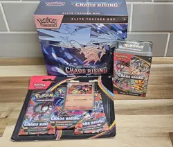 Pokemon TCG Chaos Rising ETB Elite Trainer Box Booster Bundle 3-Pack Blister... - Image 1